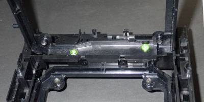 Screws securing the chassis members together