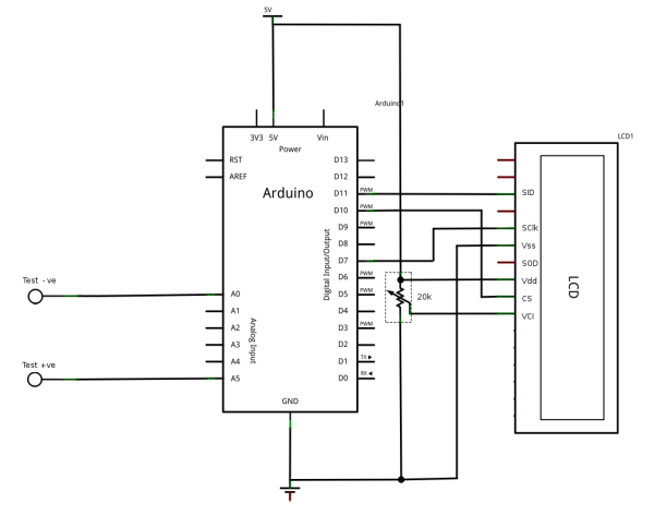 Arduino capacitance meter circuit