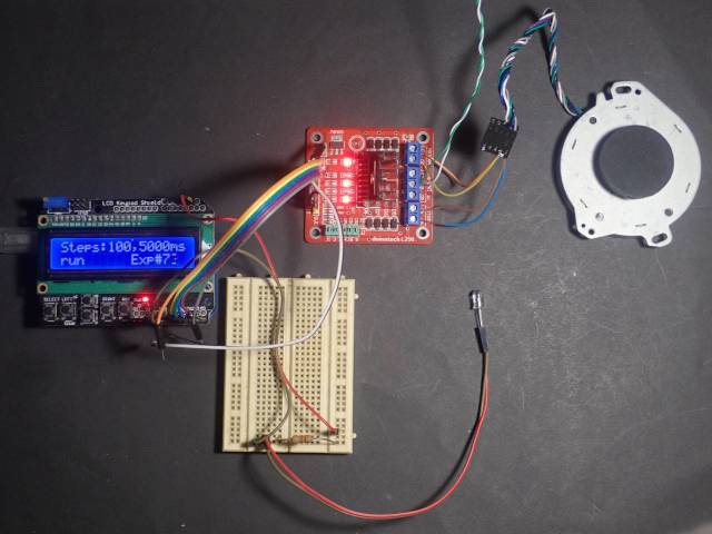 Arduino, LCD, Stepper controller, stepper motor
