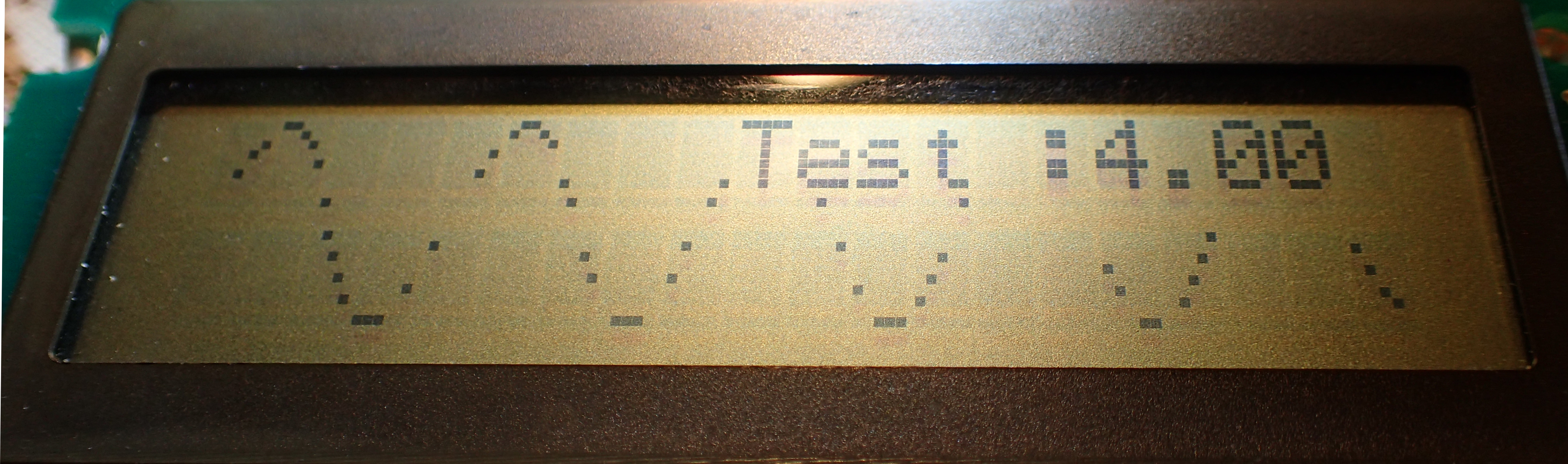 uPD7228 LCD displaying graphics and text