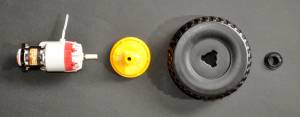 Motor and wheel assembly