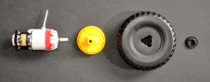 Motor and wheel assembly