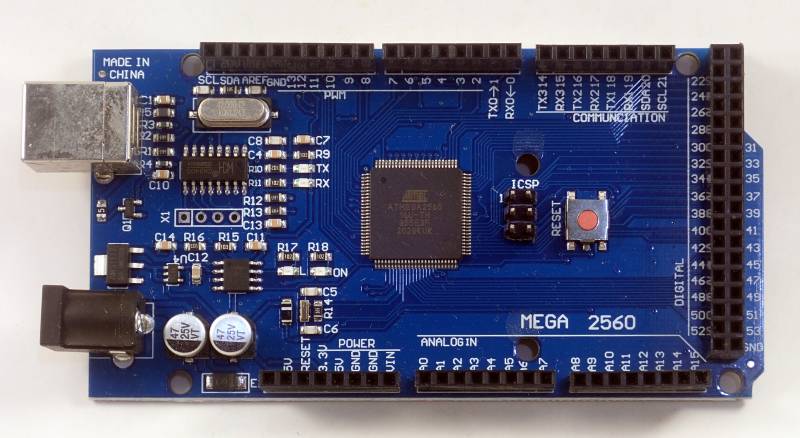 Mega 2560 (clone) top view