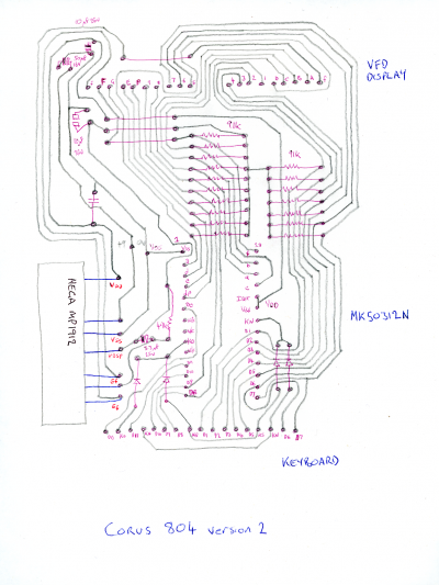 Corvus 804 PCB layout