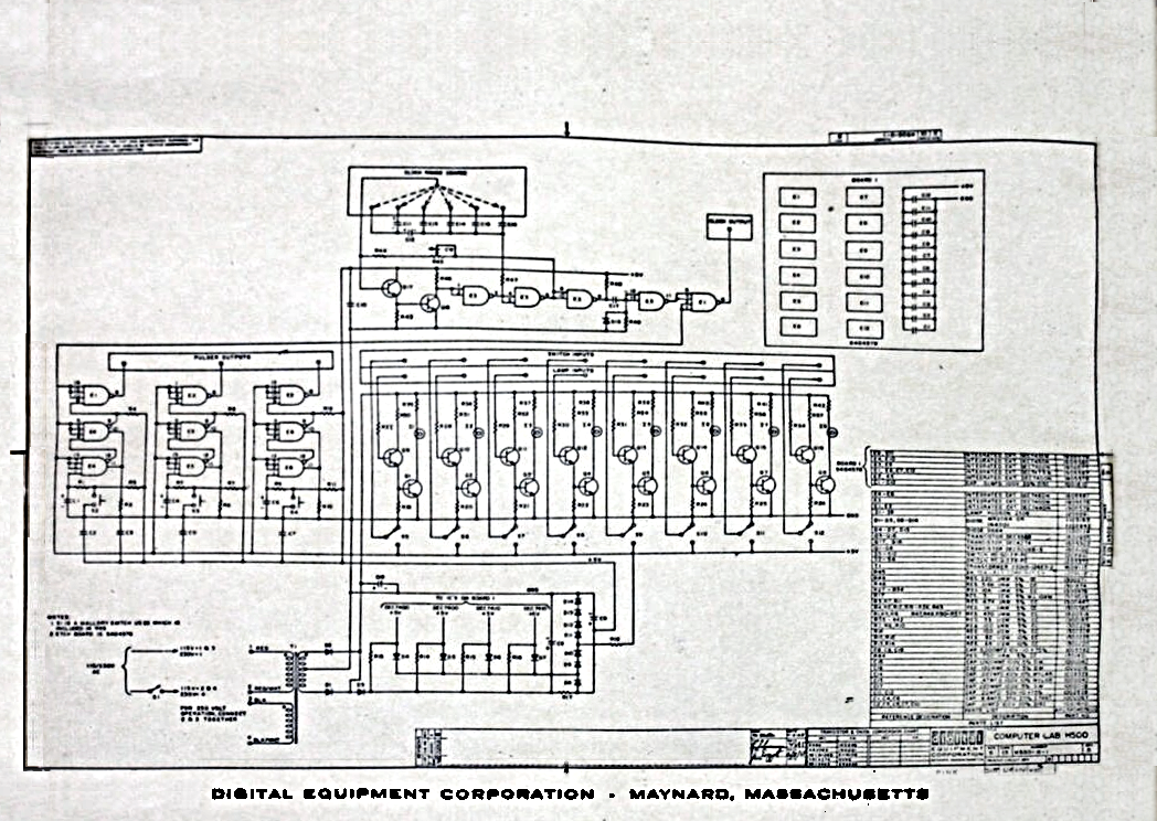 DEC H-500 schematic