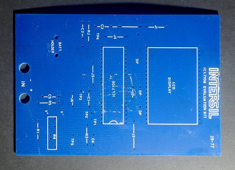 ICL 7106 Evaluation Kit PCB front