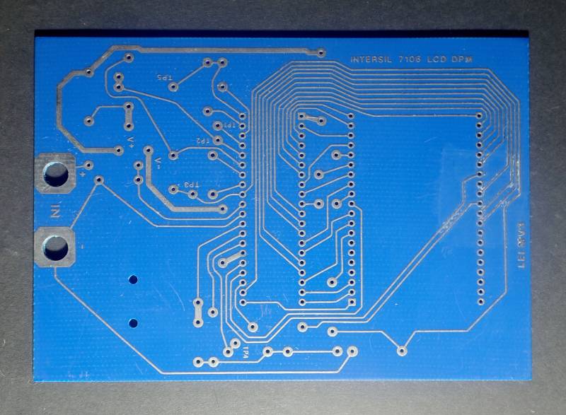 ICL 7106 Evaluation Kit PCB back