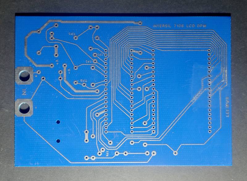 ICL 7106 Evaluation Kit PCB back