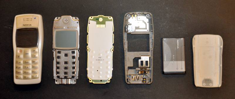 Nokia 1100 exploded front