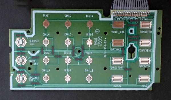 Shortel IP 230 keyboard circuit front