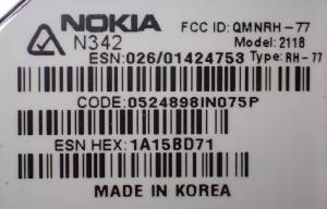 Nokia 2280 label
