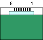 LCD front view diagram