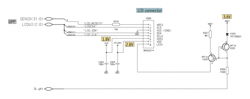 Nokia 1100 LCD circuit