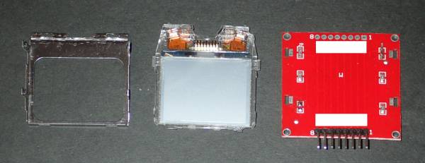 Nokia 1100 LCD and new PCB mount, bottom
