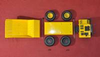 Disassembled dump truck